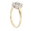 18ct Yellow Gold 1.00ct Diamond Cluster Ring