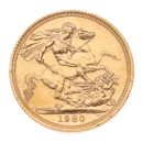 1980 Elizabeth II Decimal Portrait UK Full Sovereign Coin