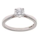 Platinum 0.60ct Brilliant Cut Diamond Solitaire Ring