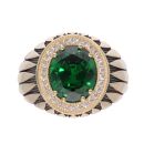 14ct Yellow Gold Gents Stone Set Ring