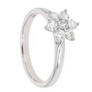 9ct White Gold Certificated Diamond Cluster Ring