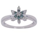 9ct White Gold 0.25ct Brilliant Cut Diamond Cluster Ring