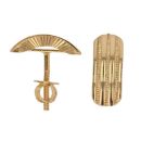 22ct Yellow Gold Patterned Stud Earrings
