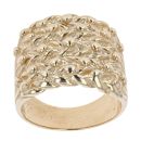 9ct Yellow Gold 5 Row Keeper Ring