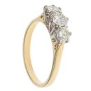 18ct Yellow Gold 1.00ct Brilliant Cut Diamond Trilogy Ring