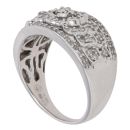 18ct White Gold 0.60ct Brilliant Cut Diamond Floral Ring