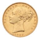 1864 Victoria Young Head Shield UK Full Sovereign Coin