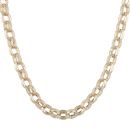 9ct Yellow Gold Patterned and Plain Belcher Chain 26"