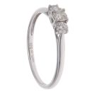 9ct White Gold 0.33ct Diamond Trilogy Ring