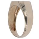 9ct Yellow and White Gold 0.01ct Diamond Greek Key Patterned Signet Ring