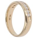 14ct Yellow Gold 0.40ct Brilliant Cut Diamond Half Eternity Ring