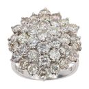 18ct White Gold 3.00ct Diamond Cluster Ring