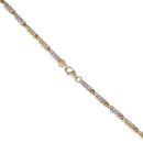 14ct Yellow And White Gold Tube Link Chain 24"