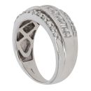 18ct White Gold 0.75ct Diamond Three Row Fancy Ring