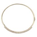 9ct Yellow Gold Cubic Zirconia Two Row Bangle