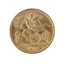 1912 George V Large Head UK Half Sovereign Coin