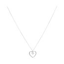 Sterling Silver Cubic Zirconia Heart Pendant and Chain 16" by Icesia