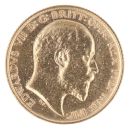 1908 Edward VII Large Head UK Half Sovereign Coin