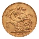 1910 Edward VII Large Head UK Full Sovereign Coin