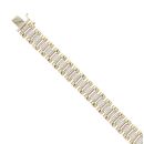9ct Yellow Gold Cubic Zirconia Watch Style Bracelet 8.5"