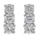 18ct White Gold 0.50ct Brilliant Cut Diamond Trilogy Earrings