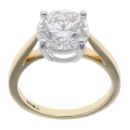 18ct Yellow Gold 3.00ct Brilliant Cut Lab Grown Diamond Solitaire Ring