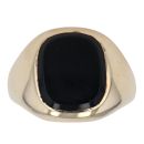 9ct Yellow Gold Onyx Rectangle Signet Ring