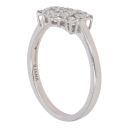 18ct White Gold 0.45ct Baguette And Brilliant Cut Diamond Cluster Ring