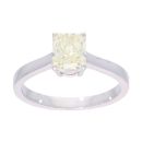 18ct White Gold 1.22ct Yellow Diamond Solitaire Ring by Anya Belle