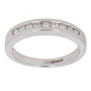 18ct White Gold 0.20ct Brilliant Cut Diamond Half Eternity Ring