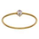22ct Yellow Gold Pear Cubic Zirconia Fancy Ring