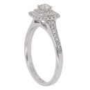 18ct White Gold 0.53ct Brilliant Cut Diamond Cluster Ring