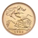 1982 Elizabeth II Decimal Portrait UK Half Sovereign Coin