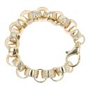 9ct Yellow Gold  Patterned & Plain Belcher Bracelet
