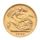 1900 Victoria Old Head UK Half Sovereign Coin