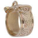9ct Yellow Gold Patterned Buckle Ring