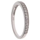 9ct White Gold 0.19ct Diamond Half Eternity Ring