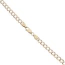14ct Yellow and White Gold Diamond Cut Curb Chain 22"