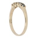 9ct Yellow Gold 0.20ct Blue Diamond Five Stone Ring