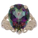 9ct Yellow Gold Mystic Topaz Single Stone Ring