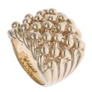 9ct Yellow Gold Five Row Keeper Ring