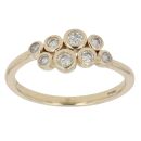 9ct Yellow Gold 0.20ct Brilliant Cut Diamond Fancy Ring