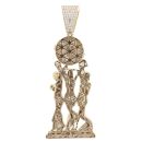 9ct Yellow Gold Cubic Zirconia 'The World Is Yours' Pendant