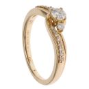 18ct Yellow Gold 0.38ct Brilliant Cut Diamond Trilogy Ring
