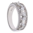 18ct White Gold 1.00ct Marquise and Brilliant Cut Diamond Fancy Ring