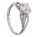 9ct White Gold Cubic Zirconia Solitaire Ring