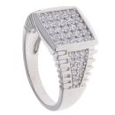 Silver Cubic Zirconia Signet Ring by Icesia