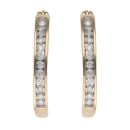 9ct Yellow Gold 0.50ct Brilliant Cut Diamond Hoop Earrings