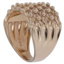 9ct Yellow Gold Five Row Keeper Ring