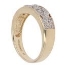 9ct Yellow Gold 0.10ct Brilliant Cut Diamond Crossover Ring